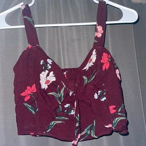 Burgundy Crop Top